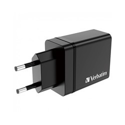 VERBATIM Univerzální adaptér nabíječka CHR-30EU2, 30W, 1x USB-C, 3x USB černá