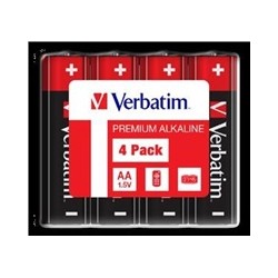 VERBATIM Alkalické baterie AA, 4 Pack - Shrink