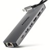 AXAGON HMC-7HX2, USB 5Gbps hub, 2x USB-A, USB-C, 2x HDMI 4k/60Hz, RJ-45 GLAN, PD 100W, kabel USB-C 15cm