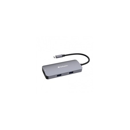 VERBATIM Hub USB-C Pro Multiport 5 Port, 2x USB 3.2, 1x USB-C, HDMI, RJ45, šedá