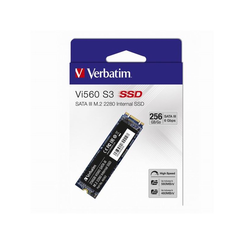VERBATIM SSD Vi560 S3 M.2 256GB SATA III, W 520/ R 470MB/s