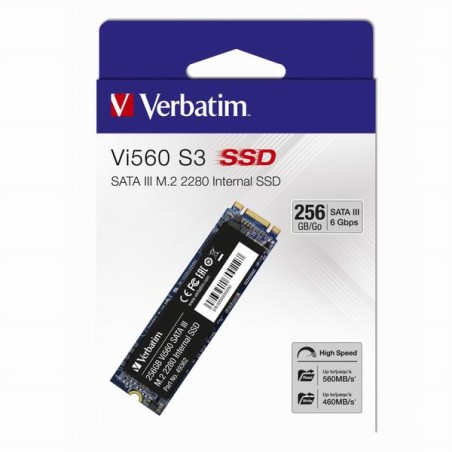 VERBATIM SSD Vi560 S3 M.2 256GB SATA III, W 520/ R 470MB/s