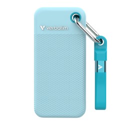 VERBATIM externí SSD 2TB Pocket SSD, USB-C, Modrá