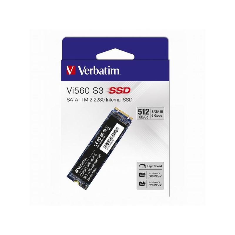 VERBATIM SSD Vi560 S3 M.2 512GB SATA III, W 520/ R 480MB/s