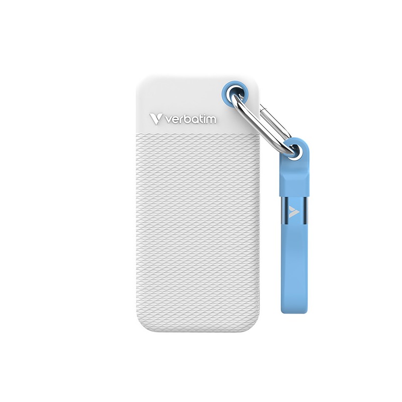 VERBATIM externí SSD 1TB Pocket SSD, USB-C, Bílá