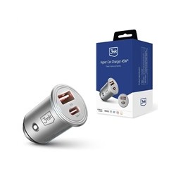 3mk nabíječka do auta - Hyper Car Charger 45W, 1x USB + 1x USB-C (PD)