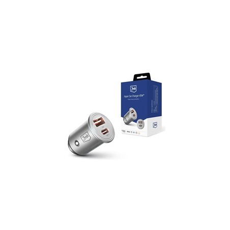 3mk nabíječka do auta - Hyper Car Charger 45W, 1x USB + 1x USB-C (PD)