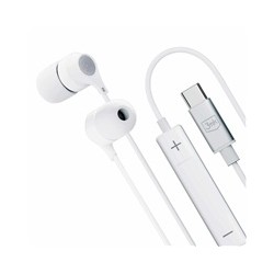 3mk sluchátka - Wired Earphones USB-C, bílá