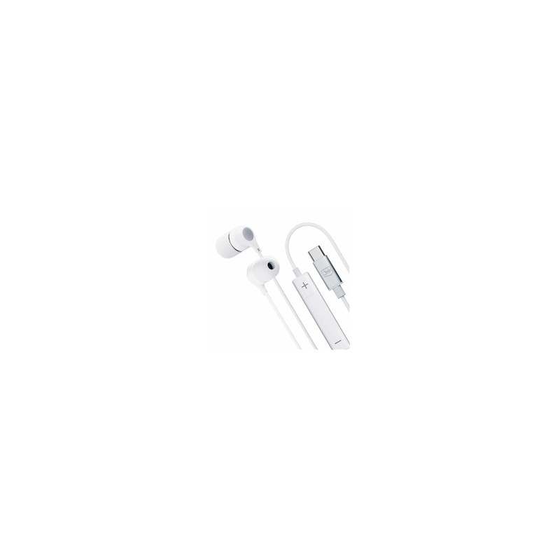 3mk sluchátka - Wired Earphones USB-C, bílá