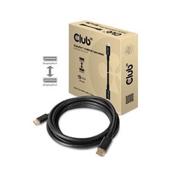 Club3D Kabel certifikovaný DisplayPort 1.4 HBR3, 8K60Hz (M/M), černé koncovky, 4m, 24 AWG