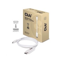 Club3D Adaptér USB 3.1 typ C na DisplayPort 1.2 4K60Hz UHD 1,2m (M/M)