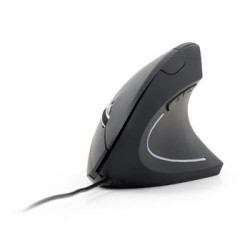 GEMBIRD myš MUS-ERGO-01, drátová, optická, vertikální, 1200-3200 dpi, USB, černá