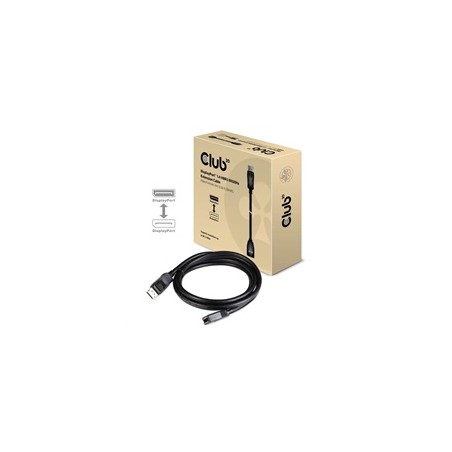 Club3D Kabel prodlužovací DisplayPort 1.4 HBR3 8K60Hz (M/F), 2m, 28 AWG