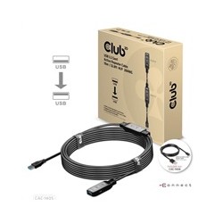 Club3D Kabel USB 3.2 Gen1 Active Repeater Cable M/F 28AWG, 10m