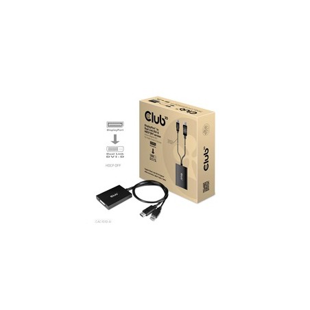 Club3D Adaptér aktivní DisplayPort na Dual Link DVI-D, USB napájení, 60cm, HDCP off, pro Apple Cinema displeje
