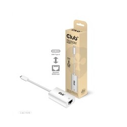 Club3D Adaptér aktivní USB 3.2 typ C na LAN (Gigabit Ethernet - 1Gb), 20cm