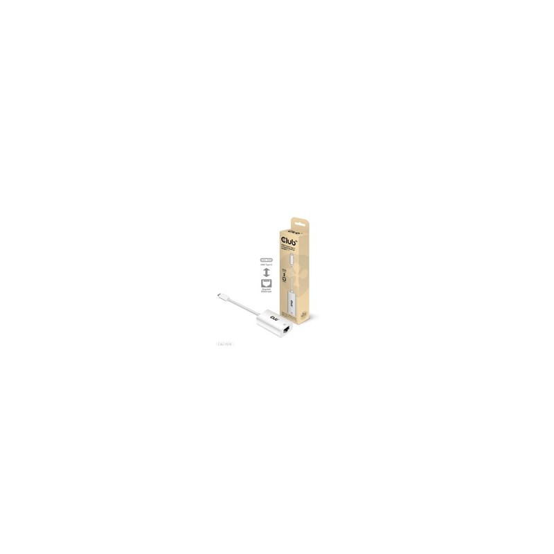 Club3D Adaptér aktivní USB 3.2 typ C na LAN (Gigabit Ethernet - 1Gb), 20cm