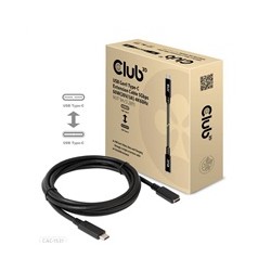 Club3D Prodlužovací kabel USB-C, 5Gbps, 60W(20V/3A), 4K60Hz (M/F), 1m