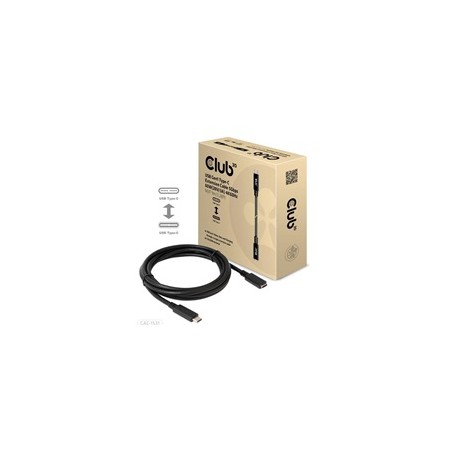 Club3D Prodlužovací kabel USB-C, 5Gbps, 60W(20V/3A), 4K60Hz (M/F), 1m
