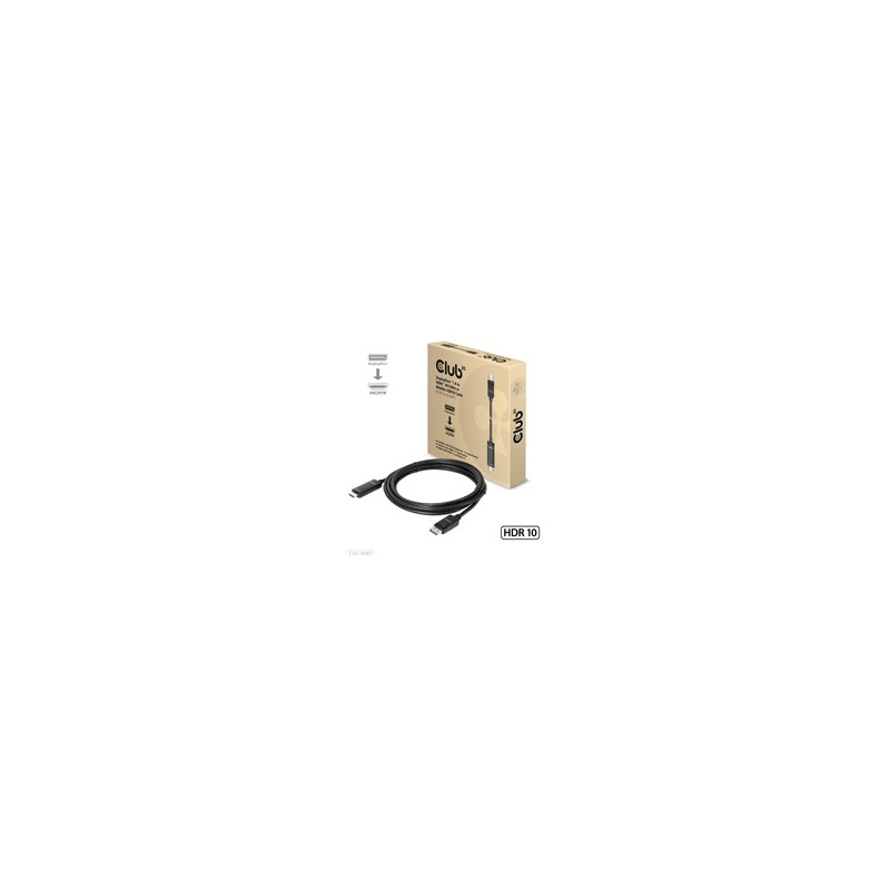 Club3D kabel DP 1.4 na HDMI, 4K120Hz nebo 8K60Hz HDR10, M/M, 3m
