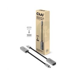 Club3D Adaptér aktivní USB-C na DisplayPort 1.4, 8K60Hz DSC1.2 HDR HBR3