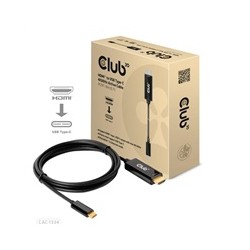 Club3D aktivní kabel HDMI na USB-C, 4K60Hz, 1.8m, M/M