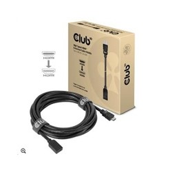 Club3D Kabel prodlužovací Rychlý HDMI 4K60HZ (M/F), 5m, černá, 26 AWG