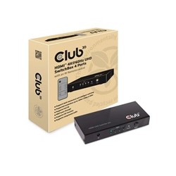 Club3D Video switch 4:1 HDMI 2.0 4K60Hz UHD, 4 porty