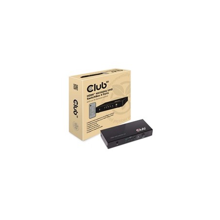 Club3D Video switch 4:1 HDMI 2.0 4K60Hz UHD, 4 porty