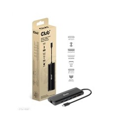 Club3D Dokovací stanice USB-C, 8-in-1 MST Dual (1x HDMI/1x DP) 4K60Hz, Display Travel Dock