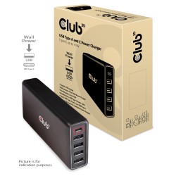 Club3D Nabíječka USB Typ A a C, 5 portů, 111 W