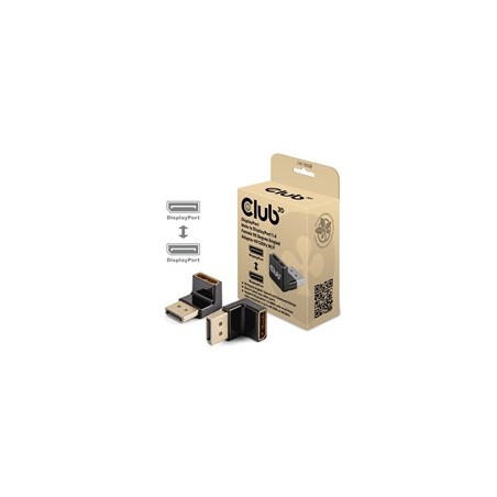 Club3D Adaptér DisplayPort na DisplayPort 1.4, 4K120Hz, 8K30Hz, 90°