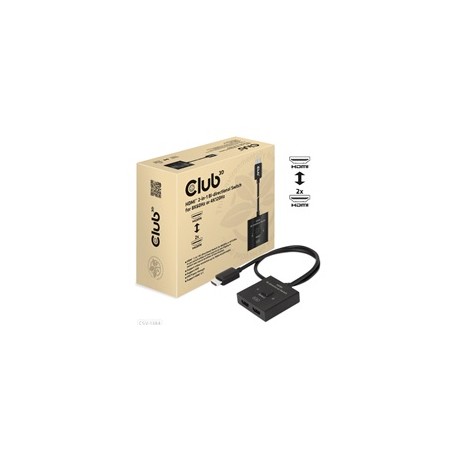 Club3D Switch, HDMI na 2xHDMI Oboustranný 2v1, 8K60Hz, 4K120Hz