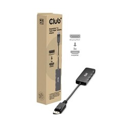 Club3D hub MST (Multi Stream Transport) DisplayPort 1.4 na 3x HDMI 8K60Hz (M/F)