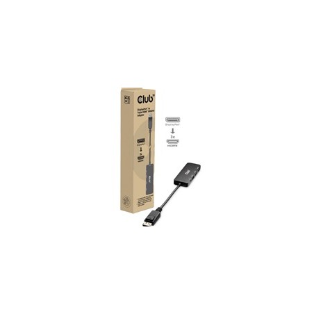 Club3D hub MST (Multi Stream Transport) DisplayPort 1.4 na 3x HDMI 8K60Hz (M/F)