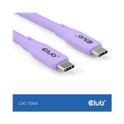 Club3D Kabel USB-C 4.0, 20Gbps, 4K60Hz, PD 240W, 2m, fialová