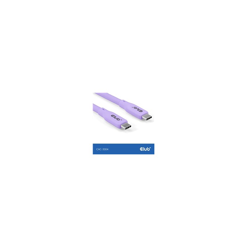 Club3D Kabel USB-C 4.0, 20Gbps, 4K60Hz, PD 240W, 2m, fialová