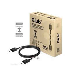 Club3D Kabel DisplayPort 2.1 na DisplayPort 2.1 VESA DP80, 4K240Hz/8K60Hz/10K30Hz HDR (M/M), 1.2m, černá