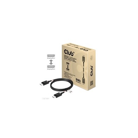 Club3D Kabel DisplayPort 2.1 na DisplayPort 2.1 VESA DP80, 4K240Hz/8K60Hz/10K30Hz HDR (M/M), 1.2m, černá