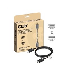 Club3D Kabel DisplayPort 2.1 na DisplayPort 2.1, VESA DP80, 4K240Hz/8K60Hz/10K60Hz (M/M), 1.6m, černá