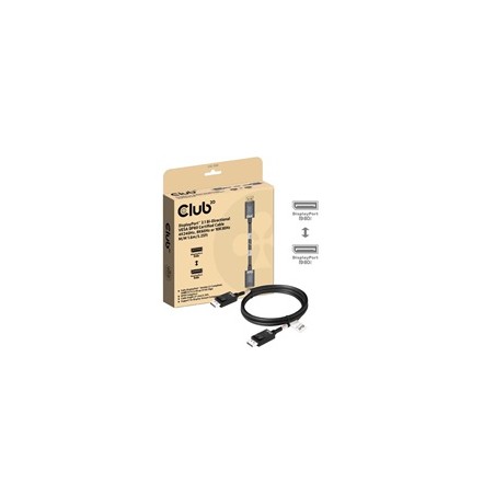 Club3D Kabel DisplayPort 2.1 na DisplayPort 2.1, VESA DP80, 4K240Hz/8K60Hz/10K60Hz (M/M), 1.6m, černá