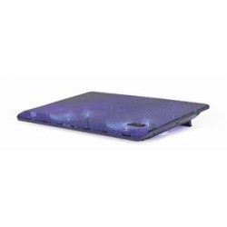 GEMBIRD Podstavec pod notebook NBS-2F15-05, pro notebooky do 15,6", LED, černý