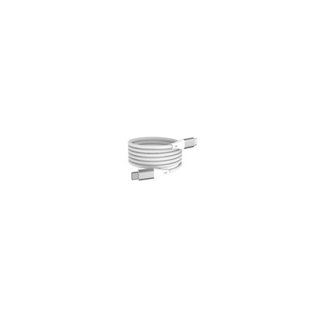 WG - Datový kabel Type-C na Type-C, 1 metr, 3A, 60W, magnetický samonavíjecí, bílá