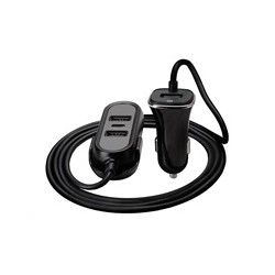 TRACER nabíječka do auta 12-24V Multicharge 3xUSB 7,2A + PD 18W