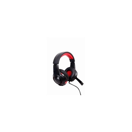 GEMBIRD sluchátka s mikrofonem GHS-U-5.1-01, gaming, 5.1 surround, černo-červená, USB