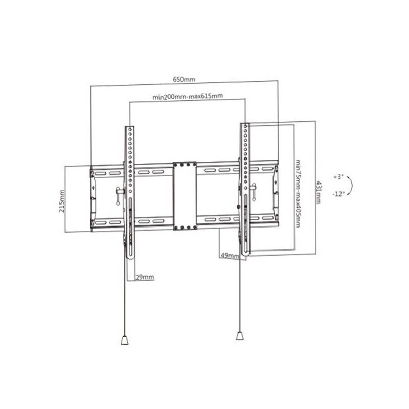 GEMBIRD Držák TV WM-80T-01, 37"-80" (70kg), náklopný