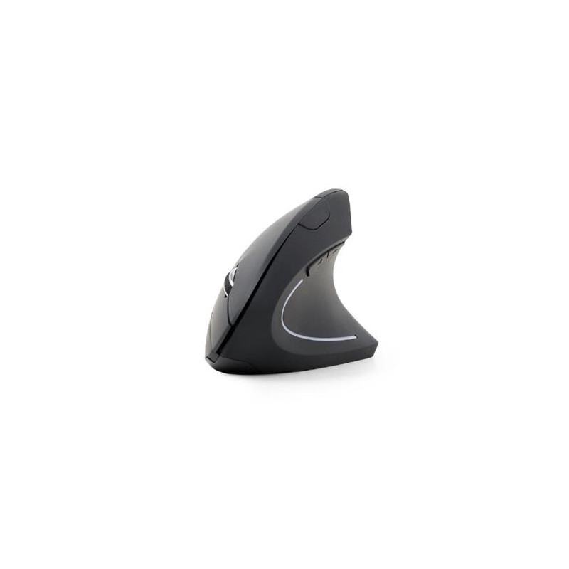 GEMBIRD myš MUSW-ERGO-01, vertikální, bezdrátová, USB receiver, černá