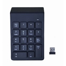 GEMBIRD numerická klávesnice KPD-W-02, bezdrátová 2.4GHz, černá
