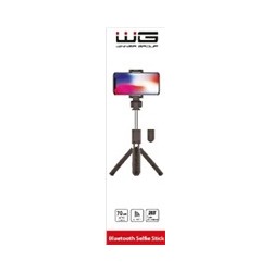 BAZAR - WG - Selfie tyč WG 6, Selfie tyč + tripod, teleskopická, s bluetooth tlačítkem, černá - Poškozený obal (Komplet)