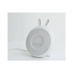 Rabbit & Friends Dětská lampička s budíkem | Bílá
